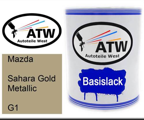 Mazda, Sahara Gold Metallic, G1: 1L Lackdose, von ATW Autoteile West.